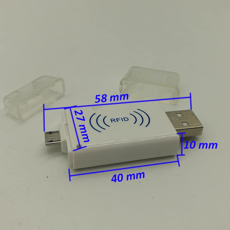 Двойной USB Rfid считыватель карт для Android система окна мини размер микро 125 кГц
