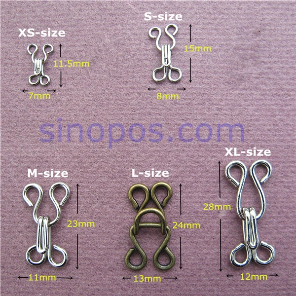 50Pairs Sewing Hooks and Eyes Hook & Eye Closure Metal Hook and Eye  Fasteners for Trousers clothing Skirt Dress Bra Sewing Craft - AliExpress