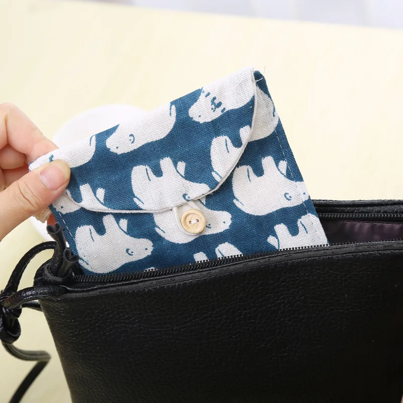 النساء الطازجة صغيرة حقيبة سفر لمستحضرات التجميل البسيطة مسمار النفط أحمر الشفاه أكياس حامل مُنظِم حالة الحقيبة منديل منشفة الراحة حقيبة