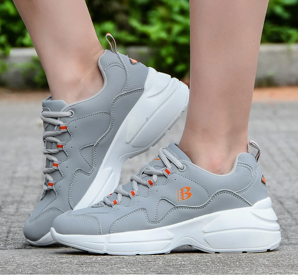 BONA New Fashion Style Platform Sneakers Ladies Brand Chunky Causal Shoes Woman Leather Leisure Shoes Chaussure Femme Comfy