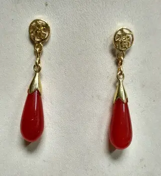 

Beautiful 1Pairs Red stone Drop Dangle Earring