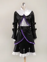 Envío Libre Mi Pequeña Hermana no Puede Ser Este Lindo Oremo Gokou Ruri Kuroneko traje De Halloween Cosplay Negro Gothic Lolita vestido