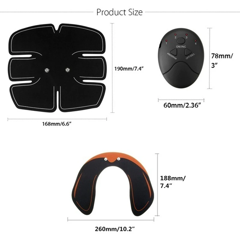 2PCS/Lot Abdominal Muscle Stimulator EMS Hip Trainer Abdomen Vibration Fitness Massager Ems-trainer Home Body Slimming Machine