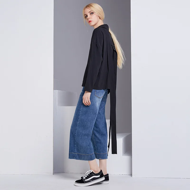 Ropa Volver Verde up Mujer Damas Bootyjeans Otoño Moda 2017 Nuevo Encaje Alta Gama Blusa De Camisa Negro W6HAaqn6f