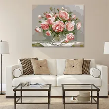 MOLEK цветок DIY живопись по номерам Безрамная картина живопись на холсте домашний декор настенные изображения стена искусство для гостиной