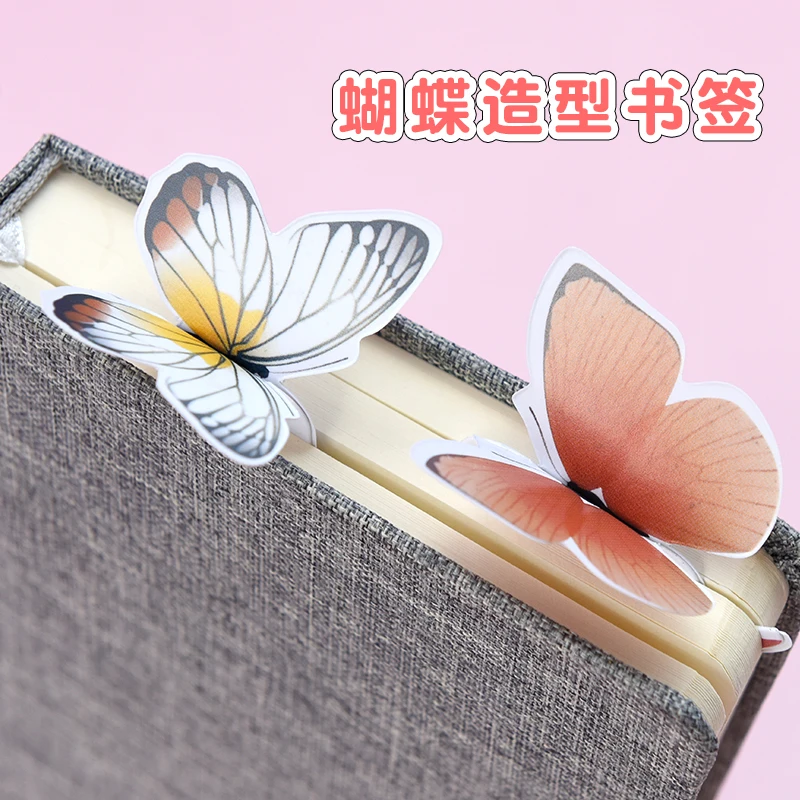 Kawaii Animal Butterfly Bookmark Paper Book Mark Creative Decorative Paper Cards School Stationery 5pcs/lot animal bookmark,bookmarks stationery supplies,paper bookmark