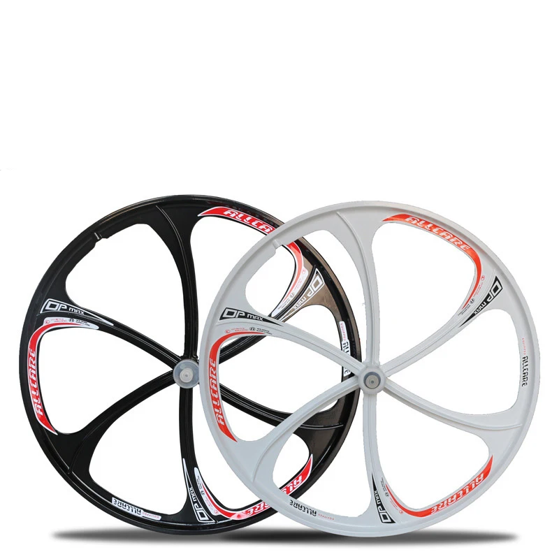 

26 inch mountain bike bearing MTB 6 Spoke disc brake magnesium alloy wheel set bicycle wheel bike rims parts