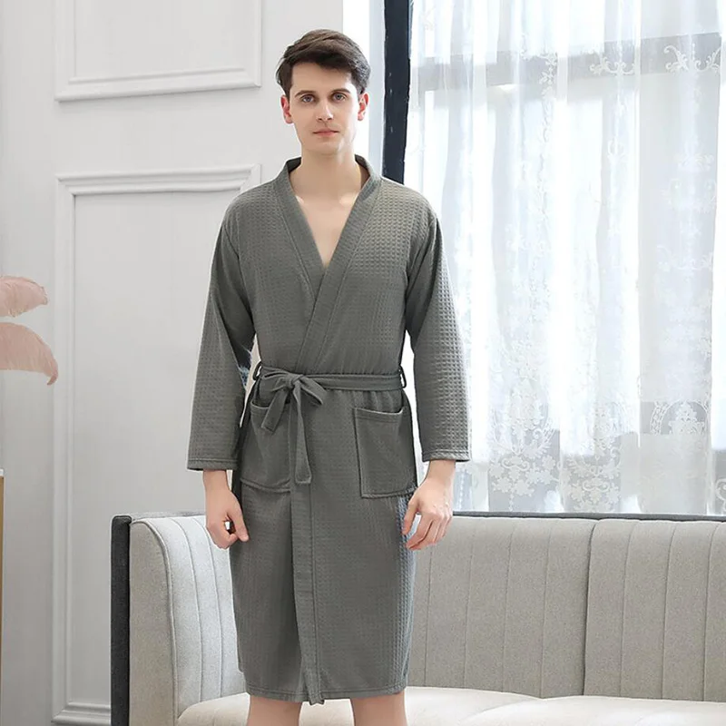 Couple thin swimsuits water absorption and quick-drying solid color men and women home service nightgown free shipping