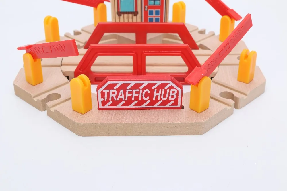 Современный мост Подходит деревянный поезд трек развивающие мальчик дети игрушка дорожный концентратор несколько трек железнодорожные аксессуары