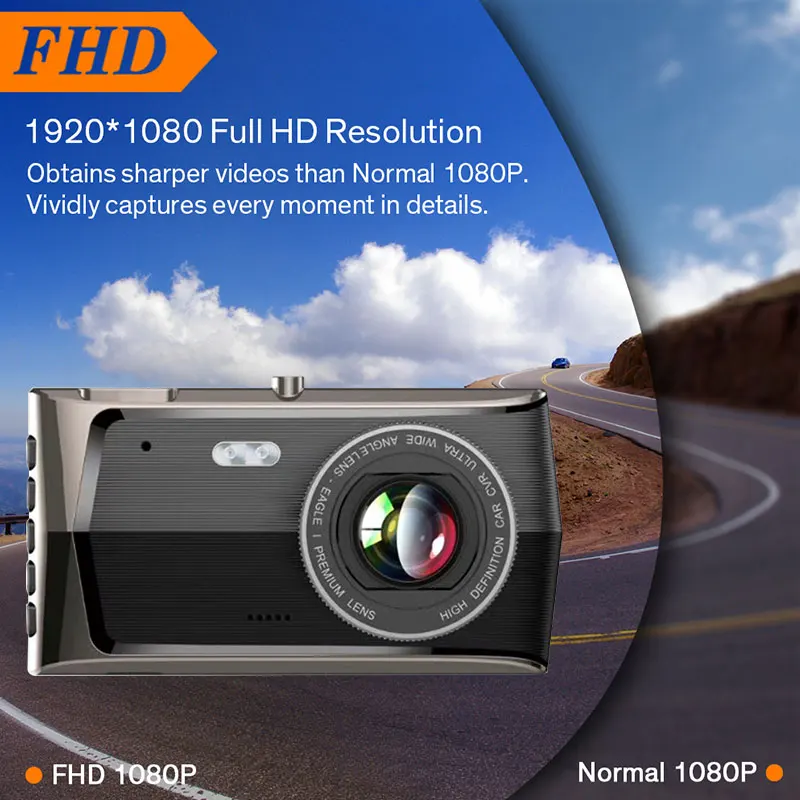 

Dash Camera Dual Lens Car Video Recorder Driving Recorder Camera Car DVR Night Vision Portable Auto Vehicles