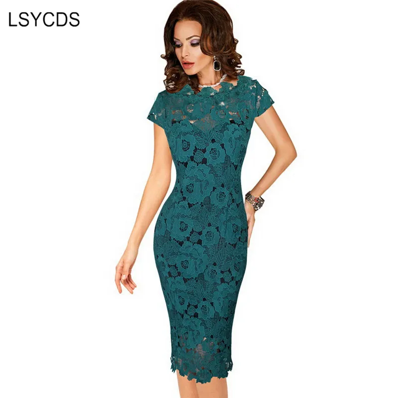 Сексуальное женское платье LSYCDS элегантное кружевное черное повседневные
