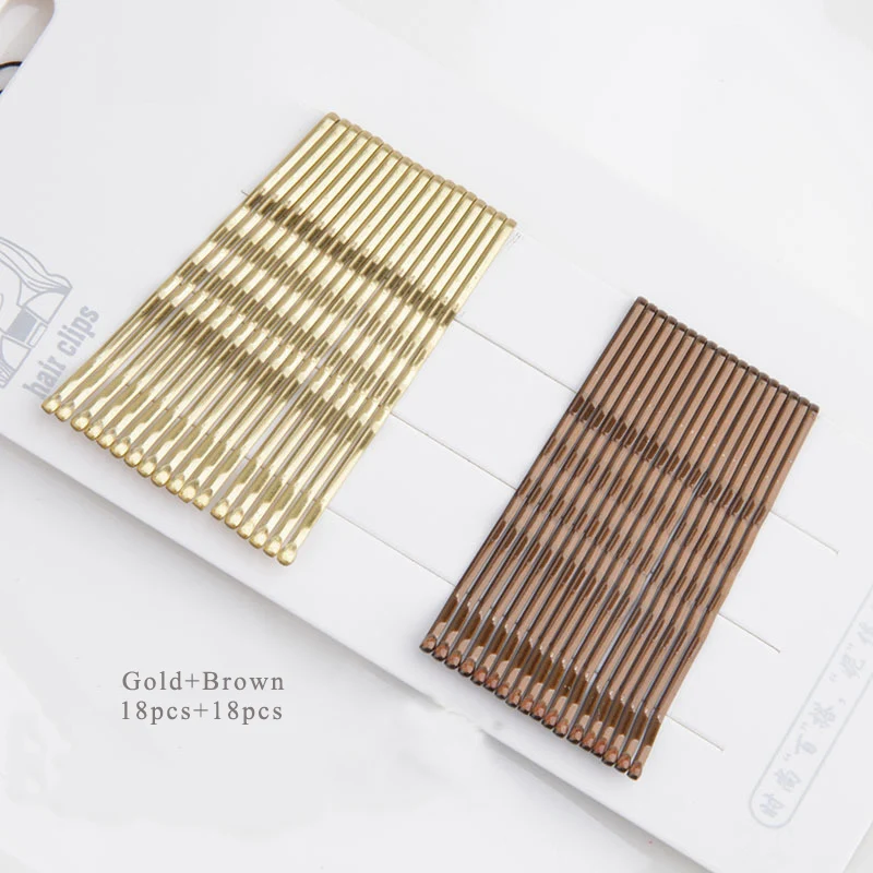 

New Fashion Women Basic Waved U Shape Hairpins Gold Black Brown Bobby Pins Salon Hair Grips Invisible Hair Holder Quality