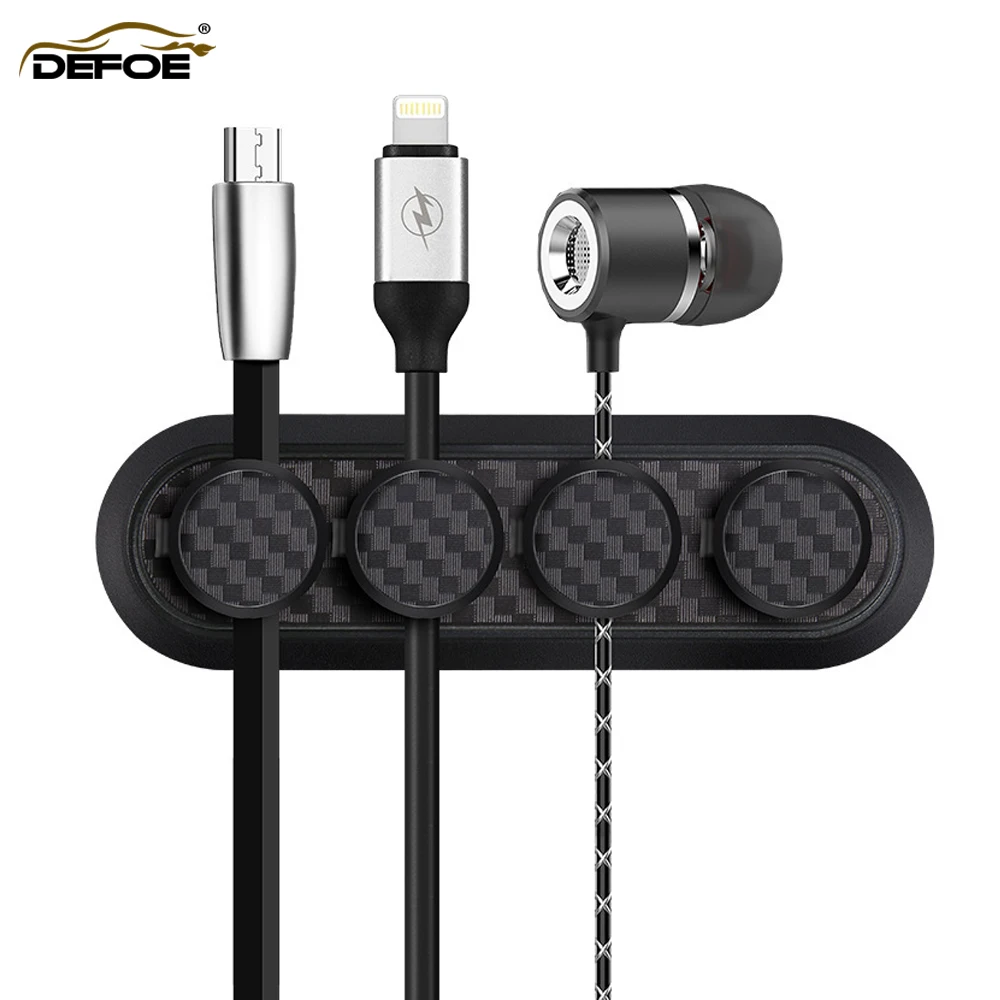 

new car Magnetic data line holder line clip Wall desktop car hub finishing charging line storage solid line clip cable harness