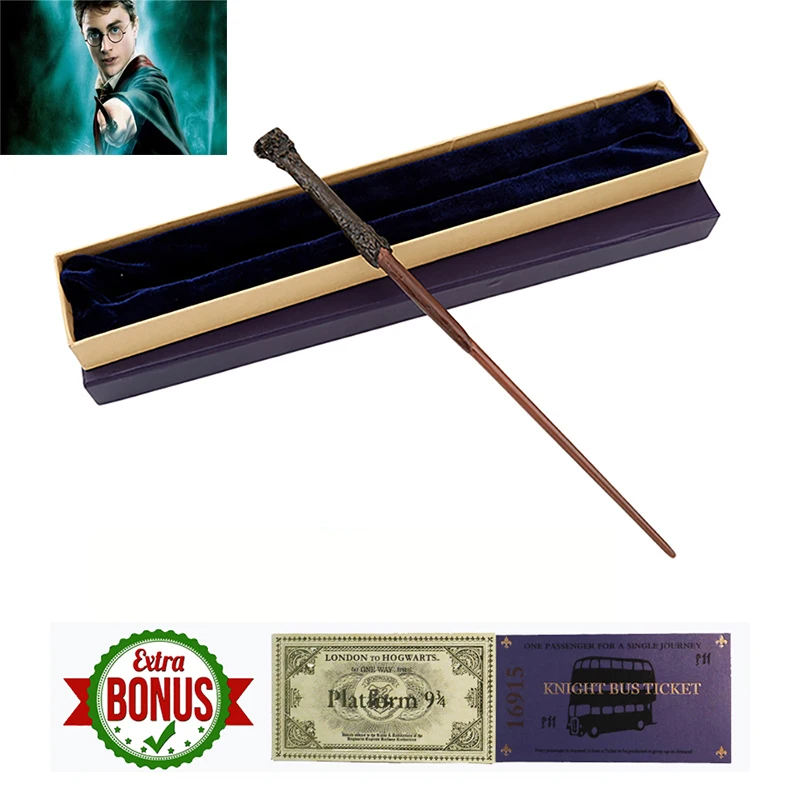 22 вида серия Harry волшебная палочка металлический сердечник с коробкой Волдеморт Рон Гермиона Дамблдор луна волшебная палочка хогварт билет на поезд