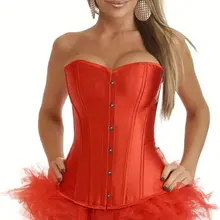 Сексуальное женское белье маскарадное платье Атласный баскский корсет на шнуровке раздельная юбка B2715