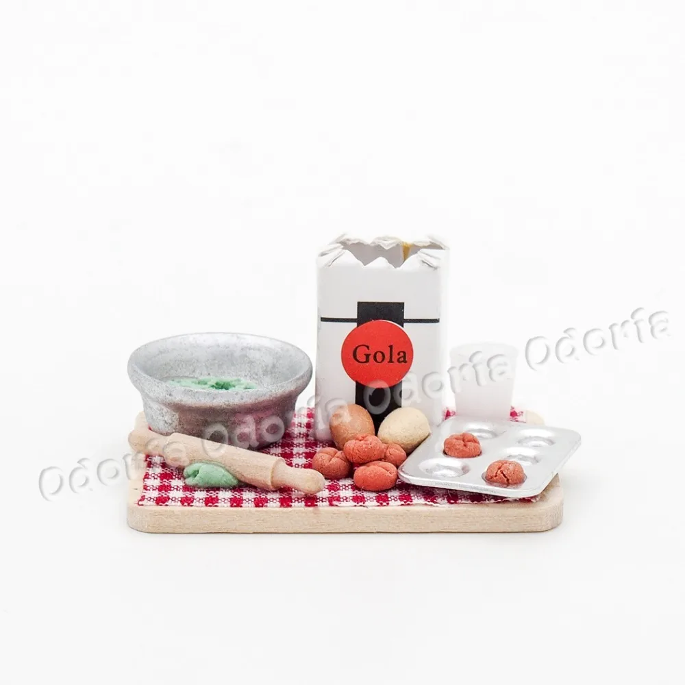 Odoria 1:12 миниатюрная выпечка Scence хлебное печенье кукольный домик кухонные аксессуары для завтрака