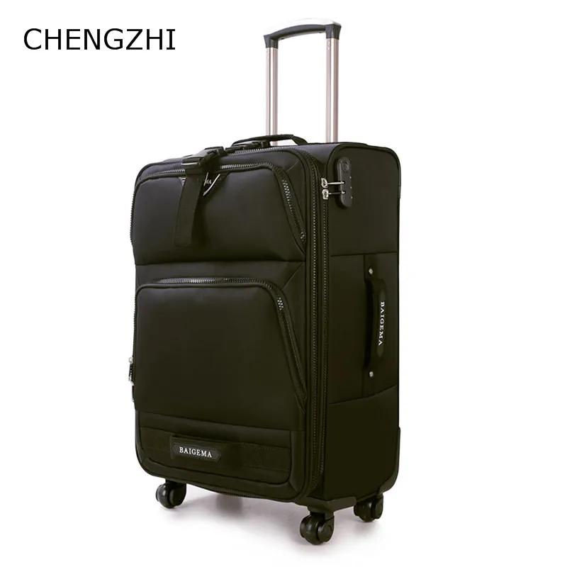 CHENGZHI 2" 24" 2" дюймовый импортный водонепроницаемый нейлоновый багаж на колесиках Спиннер чемодан на колесиках модные дорожные сумки на колесиках