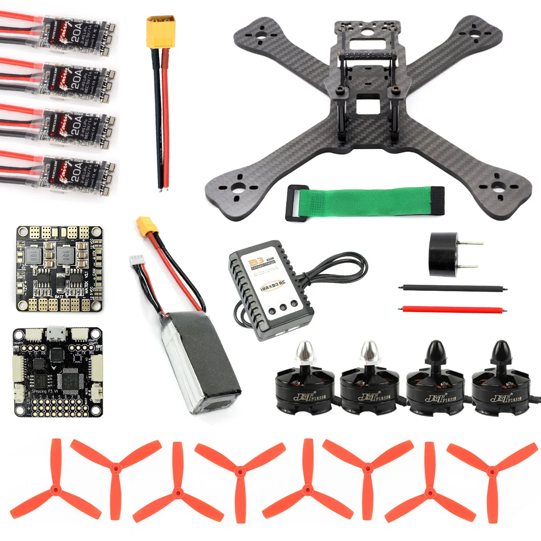 Combo 2 DIY TX5-210 210 мм 2,4G RC гоночный Дрон мини Квадрокоптер SP F3 Caddx Turbo S1 камера ночного видения 5,8G VTX FPV очки для монитора - Цвет: Combo 2