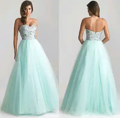 pastel green formal dress