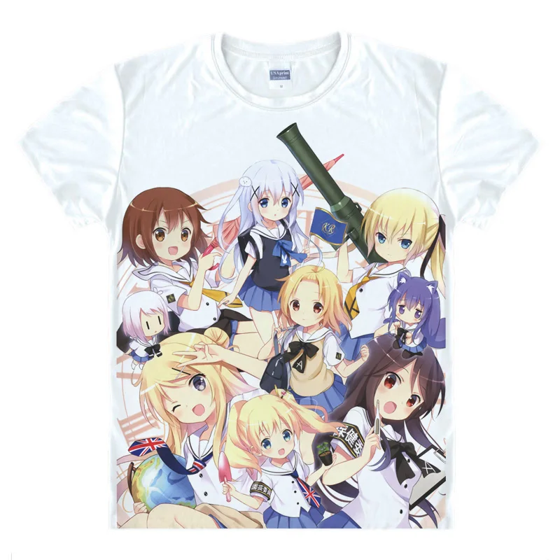 

Is the Order a Rabbit T-Shirts Multi-style Short Sleeve Shirts GochiUsa Gochumon wa Usagi Desu ka Cocoa Hoto Kokoa Cosplay Shirt