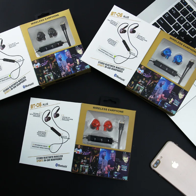 Kuman Bluetooth гарнитуры спортивные наушники с микрофоном вкладыши беспроводной