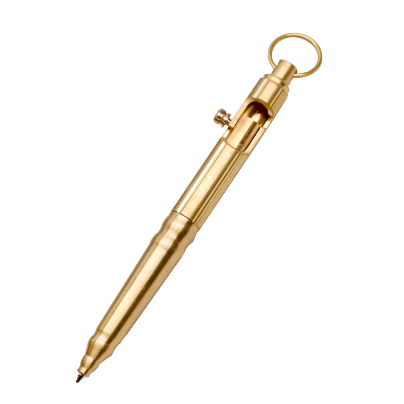 

Metal Ballpoint Pen 0.7mm Creative Rifle Bolt Design High-end Gift Pens for Men with Gift Box Copper Stainless Steel 146mm 67g