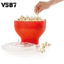 Fabricante de Palomitas de maíz Palomitas de Maíz de microondas Tazón Con Tapa Microondas Nueva Cocina Bakingwares DIY Cubo De Palomitas de maíz