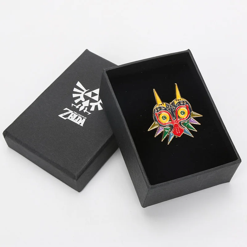 

The Legend of Zelda Brooch Majoras Mask Pins Metal Action Figures Cosplay accessories Gift