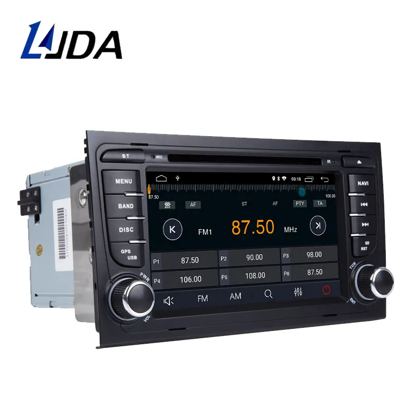 Sale LJDA 2 Din Android 9.0 Car Radio For Audi A4 S4 RS4 2GB RAM Car Multimedia Headunit Stereo Auto Audio GPS DVD VIDEO IPS Screen 4