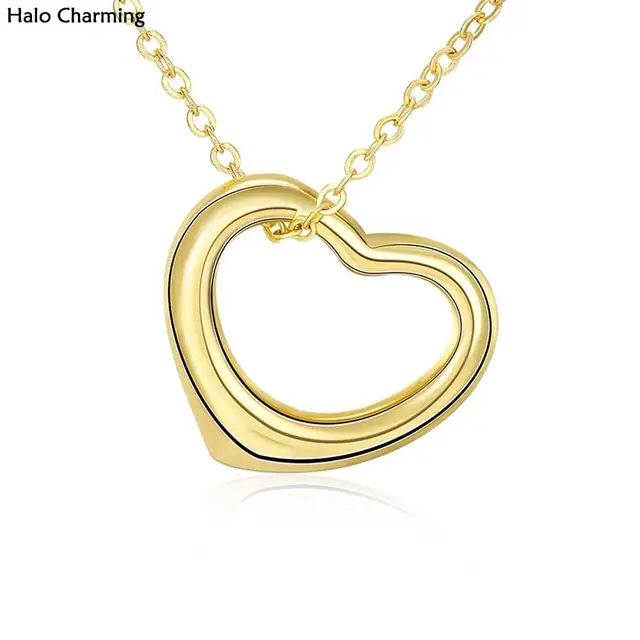 Best Quality Fashion Jewelry Hollow Gift Heart Women Pendants Gold Best Quality Fashion Jewelry Hollow Gift Heart Women Pendants Gold Color Decoration Necklace Promotions 45