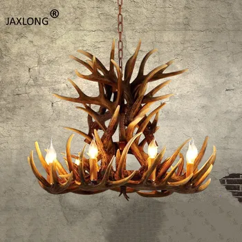 

American Country Style LED Resin Antlers Pendant Lamp Restaurant Retro Personality Decor Pendant Lights Modern Home Lighting