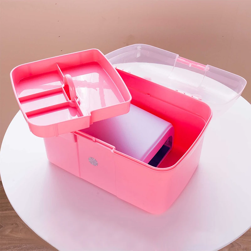 

Portable Hand-held Desktop Storage Box Scissors Makeup Organizer Jewelry Nail Polish Pen Container Manicure Tool Case