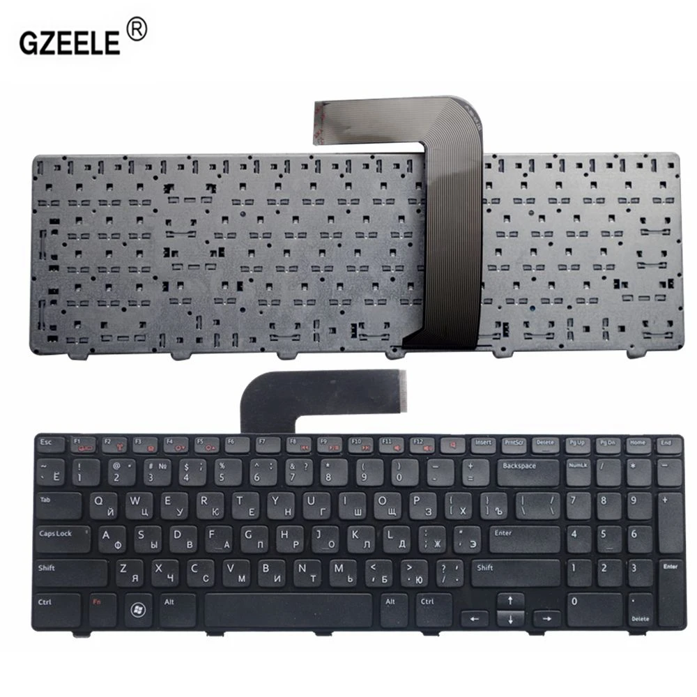 

GZEELE RU Keyboard for Dell MP-10K7 MP-10K73US-442 N5YSW.00R N5YSW.01B N5Z04.001 NKR2C NKR2V NNY9K NPCMH P4R7V V119625AS russian