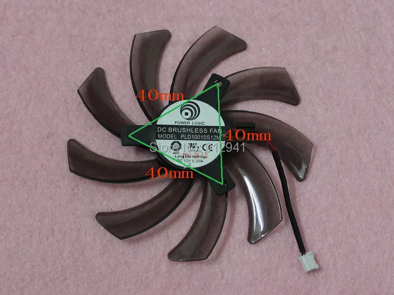 

PLD10010S12M 95mm Graphics / Video Card VGA Cooler Fan Replacement 40mm 12V 0.20A 2Wire 2Pin Connector