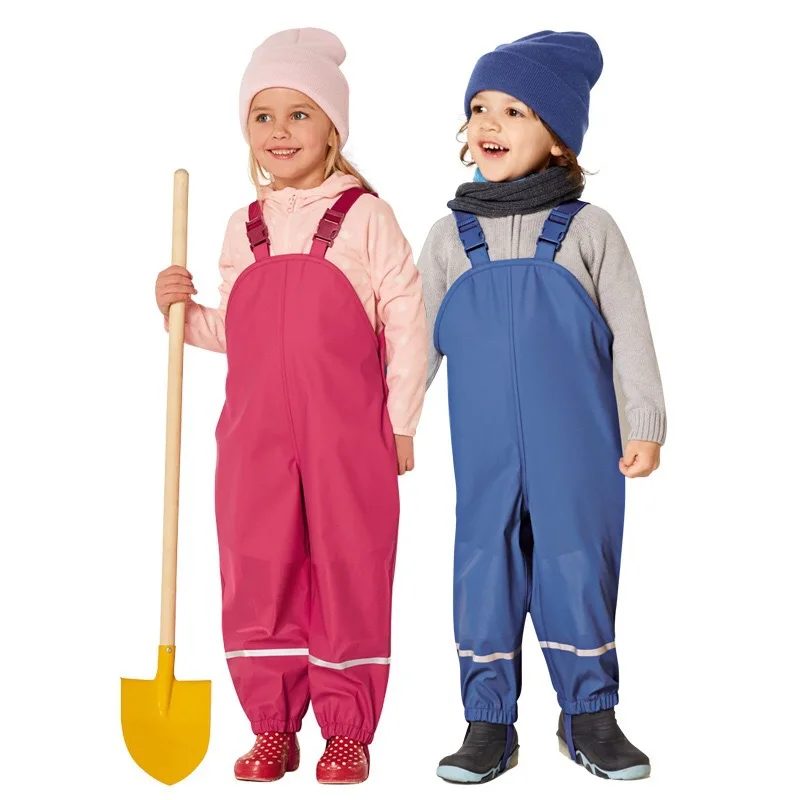 Yuding Children Waterproof Overalls Toddlers Baby Boys Girls Trousers 2