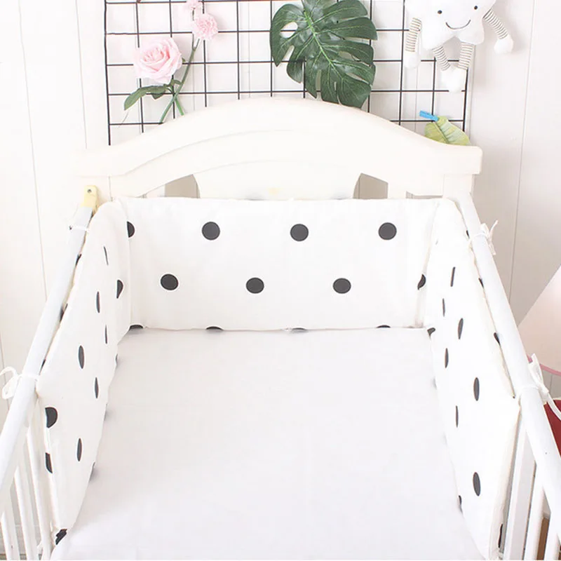 

2019 Cotton Baby Bed Bumpers Newborn Bed Safety Rails Anti-collision Infant Crib Protector Cushion Kids Crib Bumper Baby Bedding