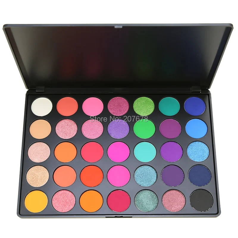 SEPROFE 35 Color Eyeshadow Pallete Gorgeous Silky Powder Professional Nature Make up Palette Smoky Warm Matte Shining Eye Shadow