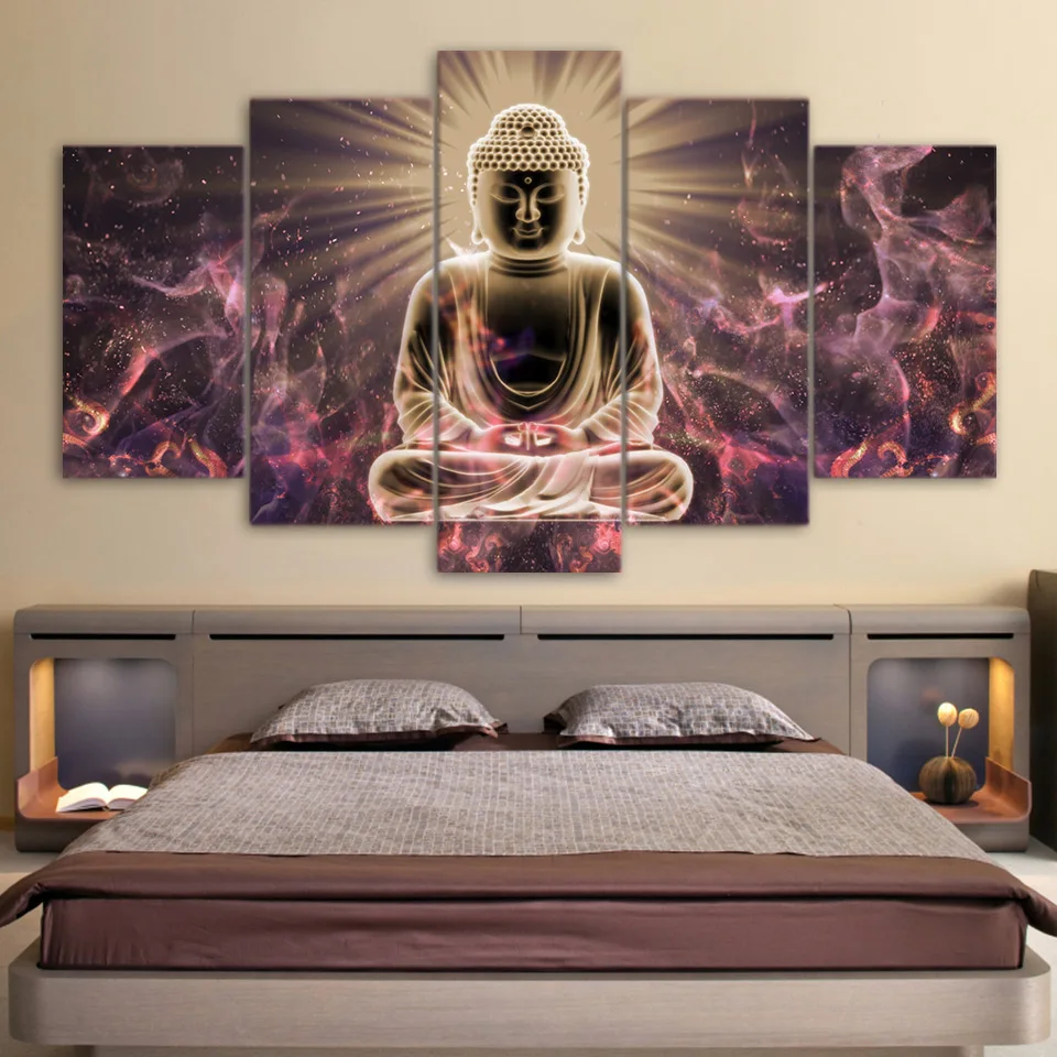 

5pc Full Square/Round Drill 5D DIY Diamond Painting "Buddha" 3D Embroidery Cross Stitch Mosaic Home Decor dp