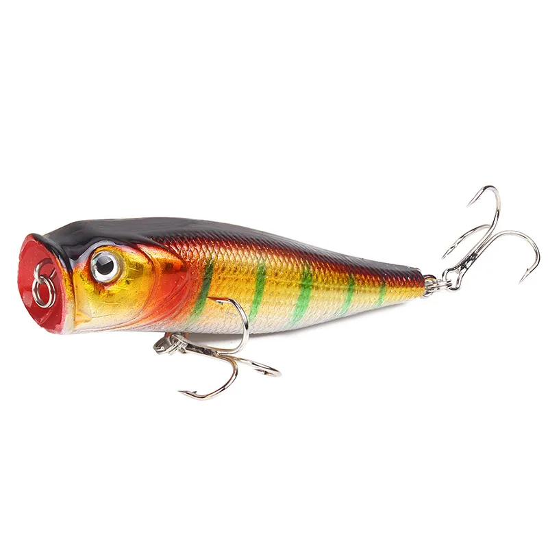 Popper Lures Bait 6 Colors 9cm/14.7 G Artificial Bionic Minnow Fish Bait Black Hook Plastic Hard Bait Fishing Gear jooyoo