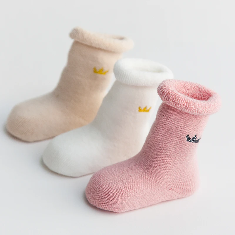 Разноцветные ппартияные махровые детские носки осень-зима 3 пары/партия хлопковые носки для малышей качественные детские носки для маленьких мальчиков