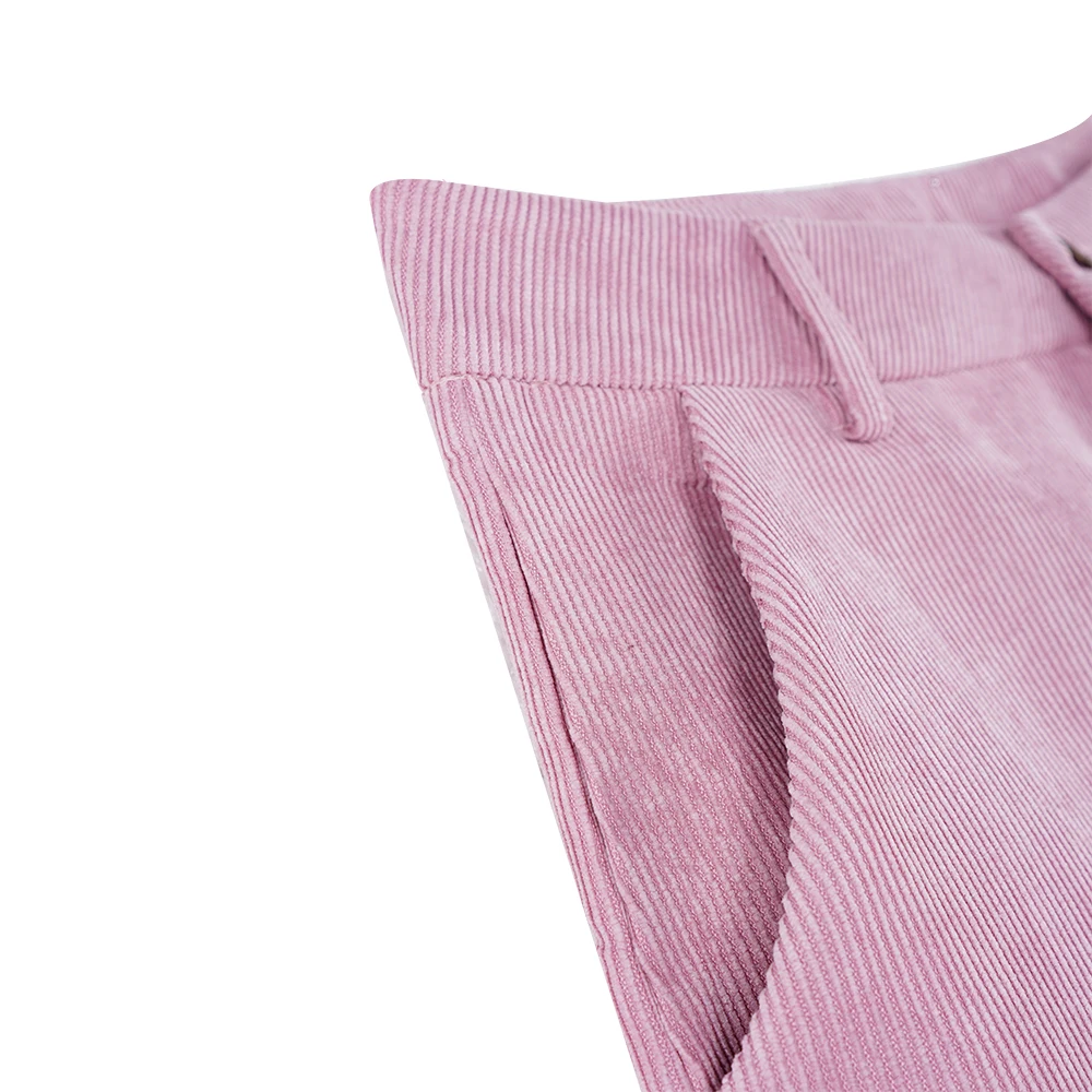 Летние модные вельветовые женские шорты с высокой талией, женские уличные повседневные Лоскутные широкие шорты с оборками, розовые шорты