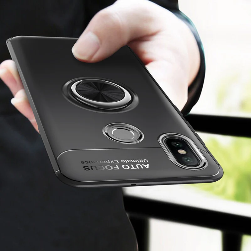 Finger Ring Case For Xiaomi Mi 8 Magnetic Car Phone Holder Stand 6 case protection |