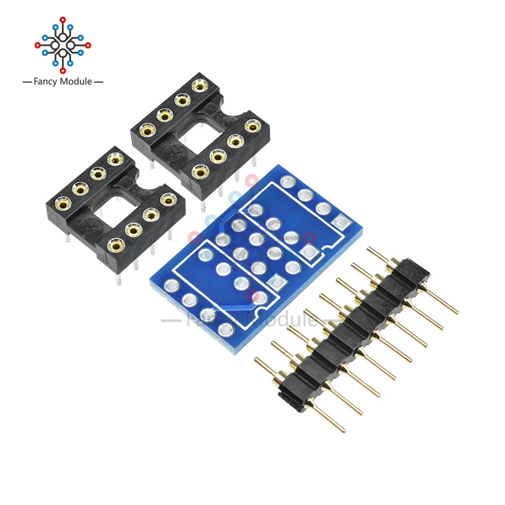 

Dual DIP8 to DIP8 Mono Opamp PCB board Pin Socket For NE5532 OPA2132 OPA627 TL072 P07