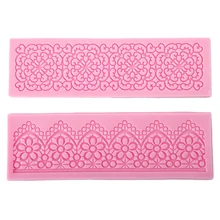 2 X помадка силиконовые формы цветок Кружево для торта/Cookie