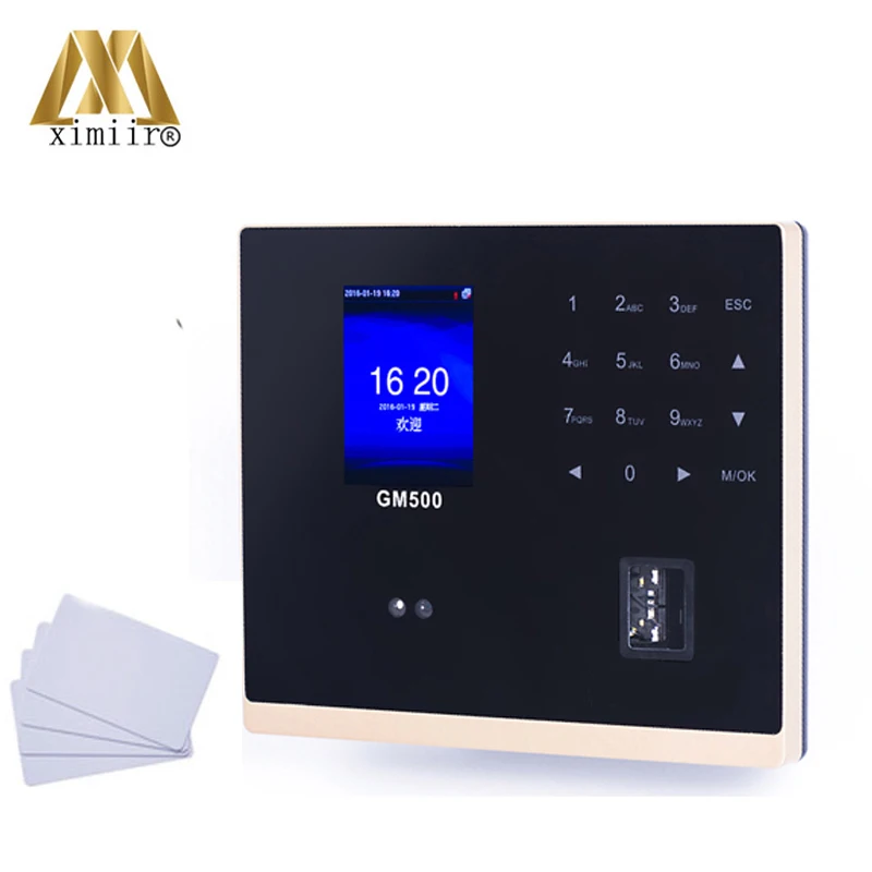 

Biometric linux system GM500 face recognition time attendance and access control with fingerprint reader 13.56HMZ IC card reader