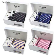 Горячая распродажа! Премиум тканые жаккардовые галстуки запонки Hanky зажим для галстука подарочный набор роскошный подарок с подарочной коробкой и сумочкой