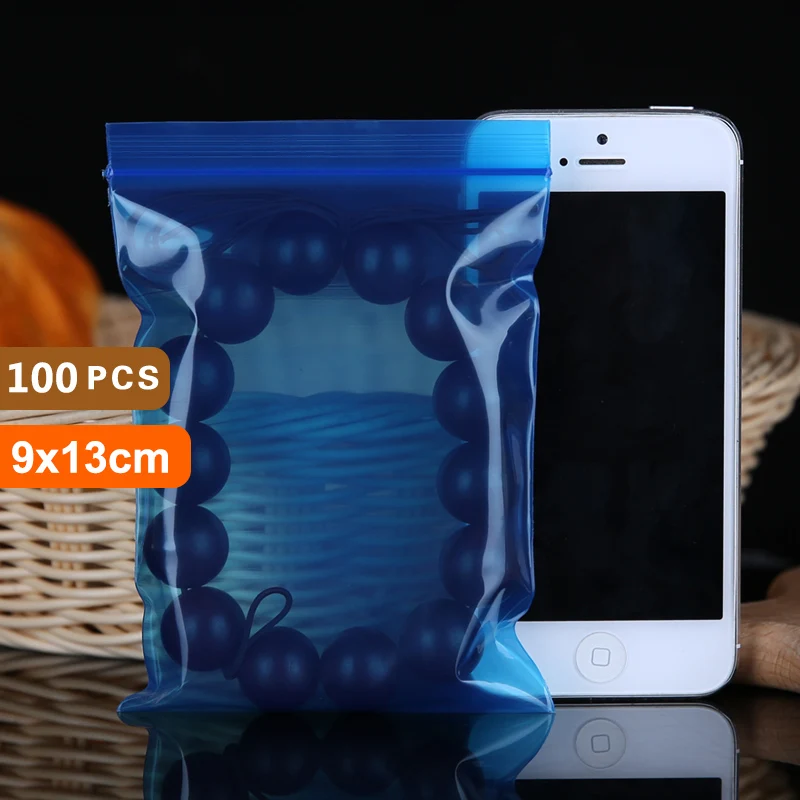 500pcs 9x13cm Self Sealing Zip Lock Plastic Jewelry Bags Transparent Earrings Small Plastic Bag