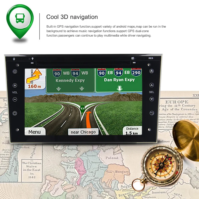 Cheap KSAOTU 7" DAB+ 4G Android 8.0 Car DVD Player SD GPS for Opel Vauxhall Corsa Vectra Zafira Astra 5
