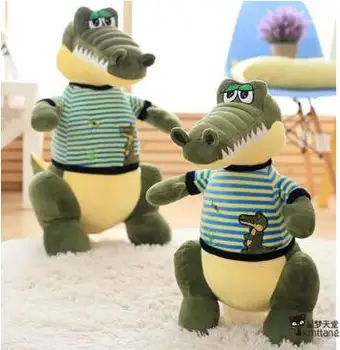 

68cm Cartoon Crocodile Plush Pillow Staffed Animal Crocodile Doll with Clothes Toy birthday gift