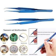 Titanium Alloy Tweezers Professional Repair Fingerprint Fly Line Phone Motherboard Precise Antimagnetic Electronics Tweezers